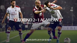 Highlights  Torino 21 AC Milan  Matchday 5 Serie A TIM 201920 [upl. by Ariem]