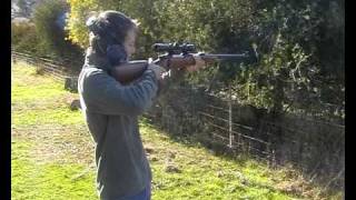 15 year old firing a 375 HampH for the first time [upl. by Enovad]