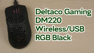 Розпаковка Deltaco Gaming DM220 WirelessUSB 4800 DPI RGB Black [upl. by Howe]