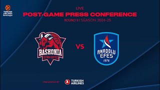 📹 Rueda de prensa postpartido Baskonia  Anadolu Efes  EuroLeague R9 [upl. by Bibbie888]