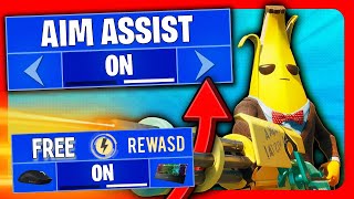 TUTORIAL HOW TO GET FREE AIM ASSIST ON KEYBOARD AND MOUSE IN FORTNITE USING REWASD [upl. by Seigler2]