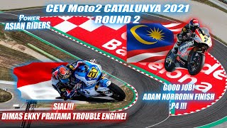 HEBAT Adam Norrodin P4 Race CEV Moto2 Catalunya Round 2 Hari SIAL untuk Tim Pertamina Mandalika [upl. by Nolly]