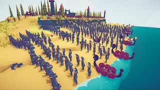 CAN 100x MEDIEVAL SOLDIER PROTECT KING  Totally Accurate Battle Simulator TABS [upl. by Laekcim]