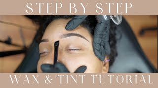 Eyebrow Waxing and Tinting Tutorial [upl. by Irrab]