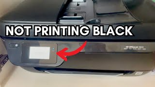 HP Printer Black ink not printing  SOLVED [upl. by Ailemor]