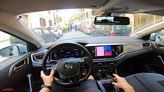 Intense Drive Small Streets Car POV Driving  History Town Tivoli Italy [upl. by Ayahsey346]