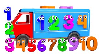 Learn Numbers with Wooden Truck Toy  Number Sorting Toy  Educational Videos [upl. by Benton]