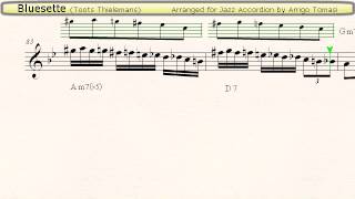 Bluesette Toots Thielemans  Jazz Accordion Sheet music [upl. by Jenny604]