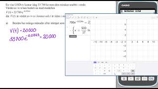 Nationellt prov VT 2016 3c Uppgift 20 a GeoGebra [upl. by Atillertse]