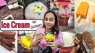 I only ate ICE CREAM for 24 Hours  Food Challenge [upl. by Newton]