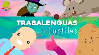 Trabalenguas cortos para niños – Juegos didácticos infantiles [upl. by Locin83]