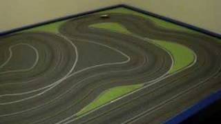 Small Routed HO AFX Slot Car track T jet laps [upl. by Atsirhcal219]