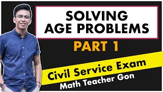 Solving Age Problems  Civil Service Exam [upl. by Mosnar]