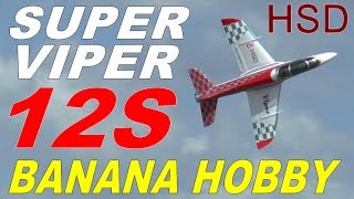 HSD  Banana Hobby SUPER VIPER 12s UNCUT Flight Demo By RCINFORMER [upl. by Euhc814]