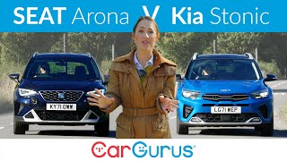 2021 Seat Arona vs Kia Stonic Battle of the baby crossovers [upl. by Hirasuna]