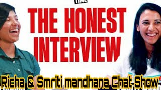 smriti mandhana funny 🤣😂 interview with richa Ghosh 🤣😂 GoLogin SmritiMandhanaxLaveshEdits [upl. by Nylorahs]