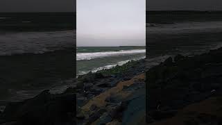 Rock beach  Pondicherry serene beachvibes peaceful [upl. by Oznerol]