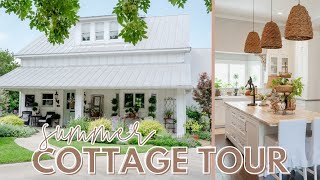 SUMMER COTTAGE HOME TOUR  Patio amp Summer Decor Ideas with Vintage Home Designs  FARMHOUSE LIVING [upl. by Badger]