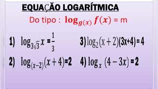 EQUAÇÃO LOGARÍTMICA [upl. by Cato]