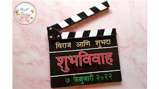 How to make Clapper Board Rukhwat ideas महाराष्ट्रीयन रुखवत [upl. by Jar]