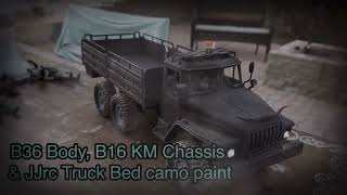 wpl b36 body b16 KM chassis jjrc truck bed rc military army outdoors adventure offroad [upl. by Damalis14]