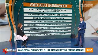 Manovra sbloccati gli ultimi quattro emendamenti  UnoMattina 19122023 [upl. by Buiron]