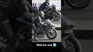 H2r vs Hayabusa 🥶😈 automobile ninjah2rtopspeed racing kawasakininjah2rtopspeed dragracing [upl. by Jeri376]