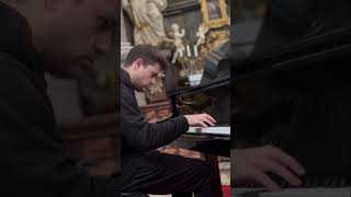 Practicing Mozart in church 🎹🤯 Before my concert what do you think 🥳 [upl. by Mittel]