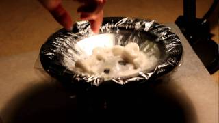 Nonnewtonian fluid potato starch  water on a Speaker Cone [upl. by Kaitlynn]