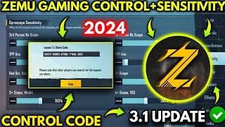 Zemu Gaming 2024 New 31 Sensitivity Settings Zemu Gaming Best Control BgmiPubg Mobile [upl. by Euqinay]