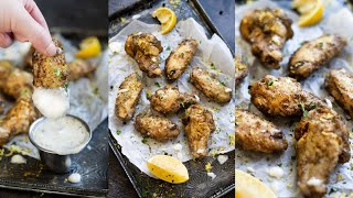 Lemon Pepper Air Fryer Chicken Wings Recipe  30 Minute Meal [upl. by Leirej]