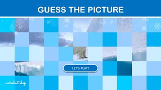 ❄️ Picture Quiz  Guess the Picture  Family Games  Winter Activities 🐧 [upl. by Tocs]