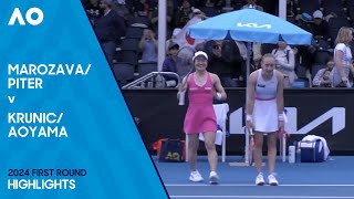 PiterMarozava v AoyamaKrunic Highlights  Australian Open 2024 First Round [upl. by Neumeyer]