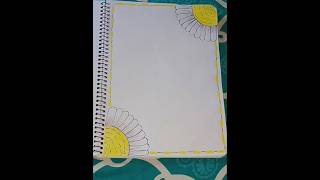 Aesthetic cover page idea for school projects and college projects 💛shorts youtubeshorts trending [upl. by Sekofski]