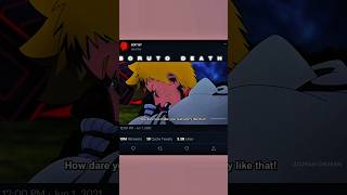 BORUTO UZUMAKI DEATH 🥲 anime [upl. by Athalla]