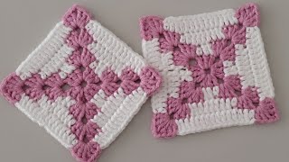 Quick and Simple Crochet Granny Square Design  BeginnerFriendly Tutorial [upl. by Ecyor111]