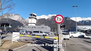 Innsbruck Airport Walk Tour INN  4K [upl. by Danella]