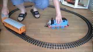 Bachmann G scale Thomas the tank engine with Annie amp Clarabel [upl. by Aramoj]