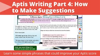 Aptis Writing Part 4 How to Make Suggestions for Formal and Informal Emails [upl. by Ardnasirhc308]