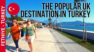 Sunny Afternoon at Calis Beach Walking Tour  Türkiye 4K [upl. by Meer347]