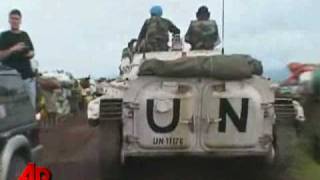 Raw Video Thousands Flee Rebel Forces in Congo [upl. by Akihsan]