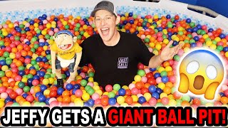 JEFFY GETS A GIANT BALL PIT [upl. by Eilesor924]