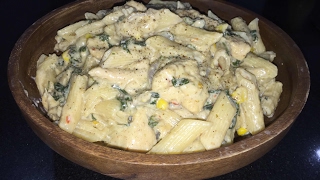 ONE POT PASTAchicken spinach andcorn pasta [upl. by Rimma]