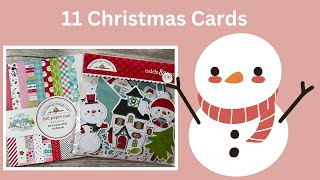 Doodlebug Design  11 Christmas cards  Let it snow ❄️🎄 [upl. by Yramesor]