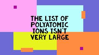 Polyatomic Ions Song [upl. by Oberg]