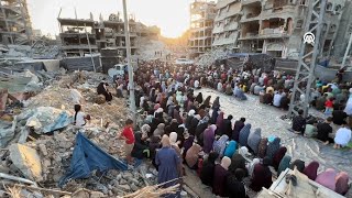 Eid alAdha prayers in Gaza [upl. by Maffa]