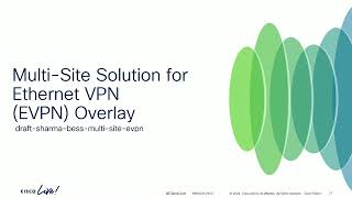 004 VXLAN BGP EVPN Multi Site BRKDCN 2913 [upl. by Bartholomew]