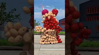 Fruit and vegetable collision special effects decompression video visual effects [upl. by Garlen]