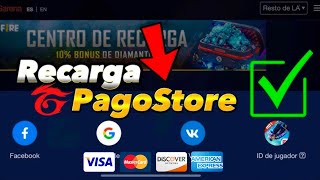 Como recargar DIAMANTES 💎 en PAGOSTORE con tarjeta de CRÉDITO o DÉBITO 💳 [upl. by Chere]