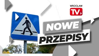 Uwaga piesi Nowe przepisy drogowe weszły w życie  Wrocław TV [upl. by Ellehsal236]